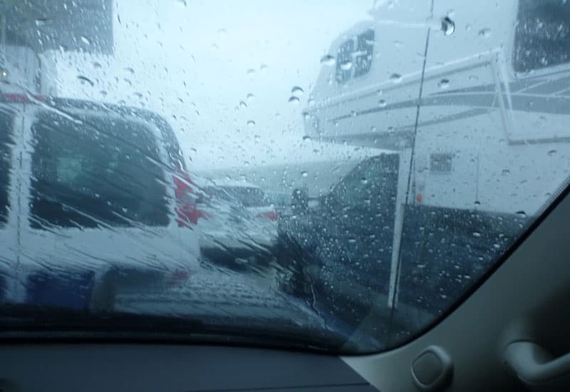 Rainy Rocky Ocracoke Ferry Ride