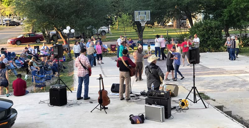 Texas Rally band and dancing