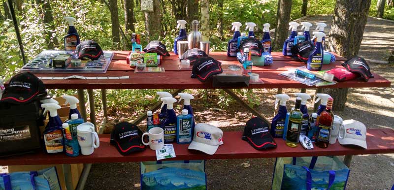 Raffle Prizes at Montana Truck Camper Rally