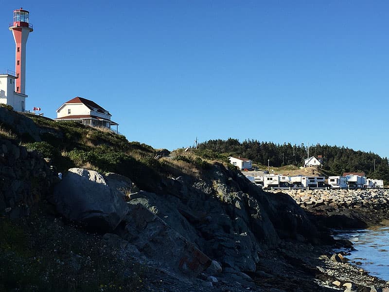 Boondocking at Cape Forchu Lighthouse