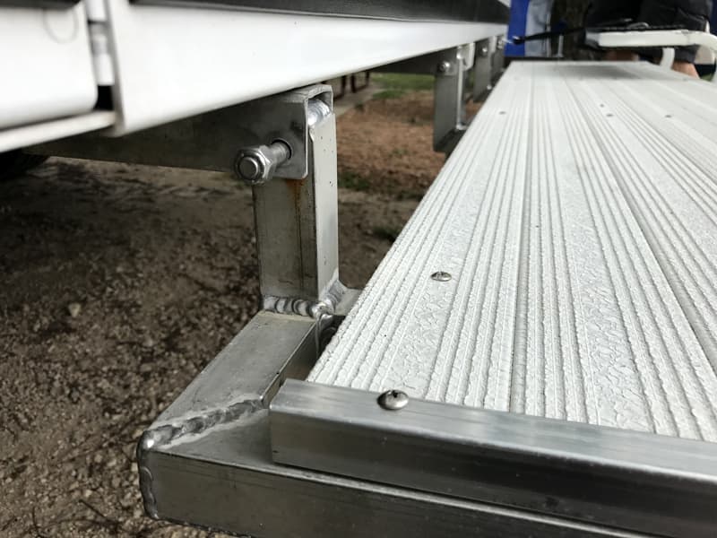 Welds for deck step