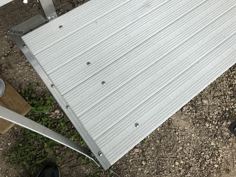 Aluminum rear deck material