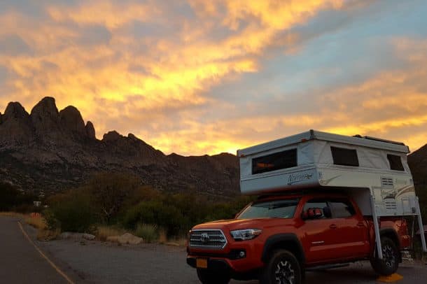 #026 - Juanita ReeseAguirre Springs Campground, Las Cruces, New Mexico2016 Toyota Tacoma2017 Northstar 600SSCamera Used - Samsung Edge smartphone We were camping at Aguirre Springs Campground in Las Cruces, New Mexico and captured the amazing sunset behind the Organ Mountains.