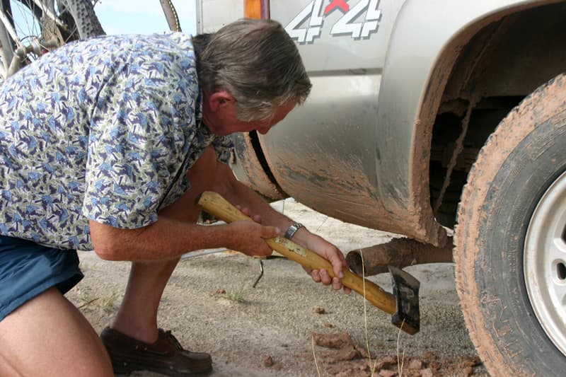 Removing-Bentonite-From-Muffler