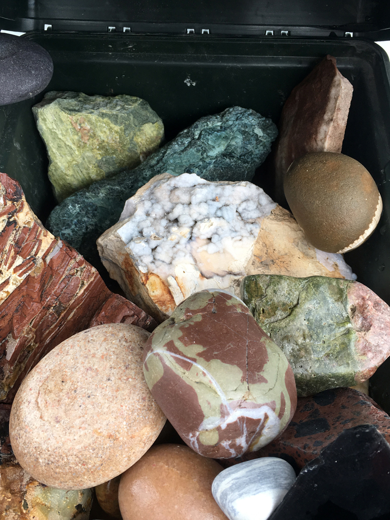 Rocks Close Up In Containers