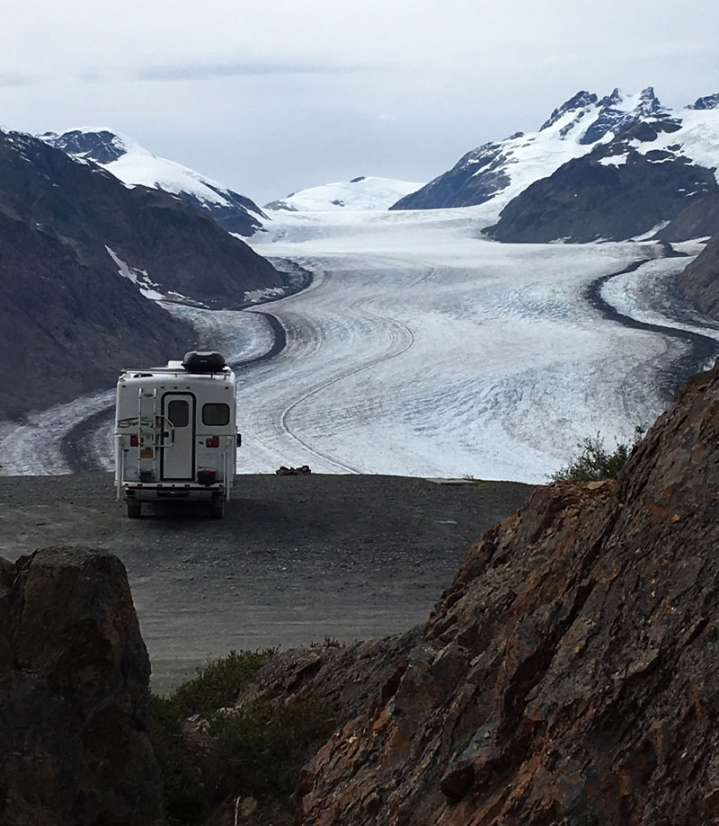 Salmon Glacier with Bigfoot Camper