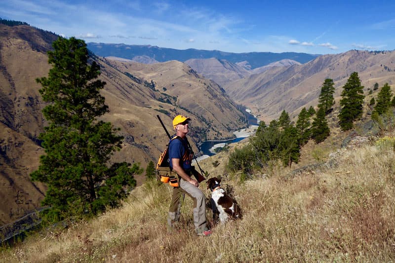 Salmon River near Riggins Idaho hunting Chukar