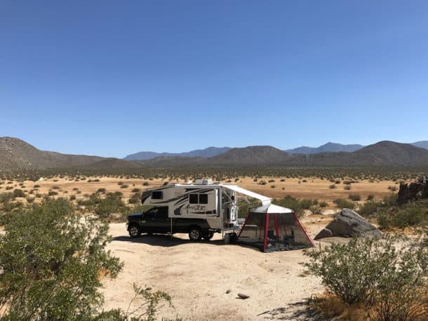 #245 - Beau MonaghanSan Diego County, 33.034445, -116.398141, California2016 Ram 35002016 Arctic Fox 992Camera Used - iPhone 7+This was taken May 13th.  It was a weekend after a large holiday and no one was there.  It is open land with no fees and it has a beautiful view.  It was just me and the dog.