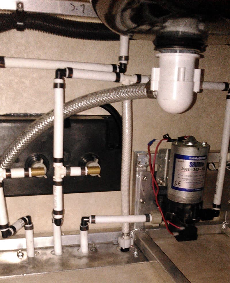 Shower water system and pump