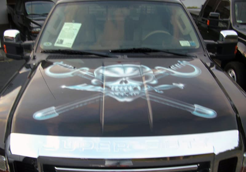 Skull Cross Swords Truck