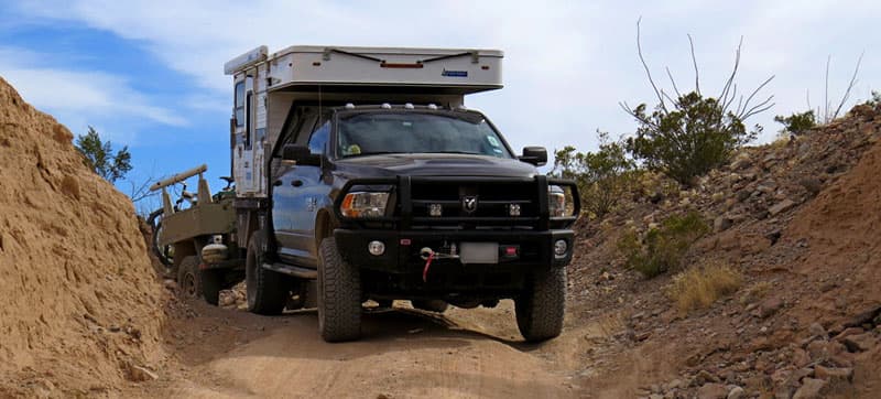 Aluminess Sliders with Four Wheel Camper