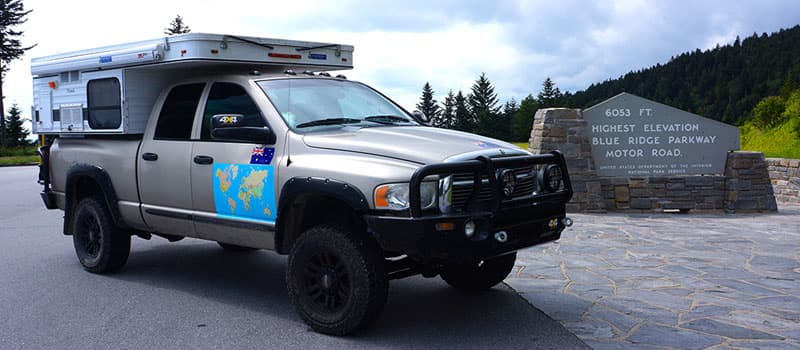 Blue Ridge Parkway, Four Wheel Camper