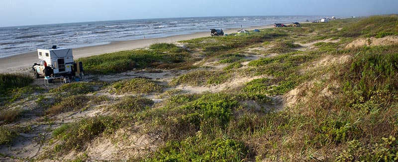 Padre Island camp, Texas