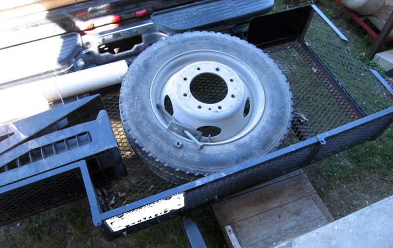 Spare tire and other storage rack 