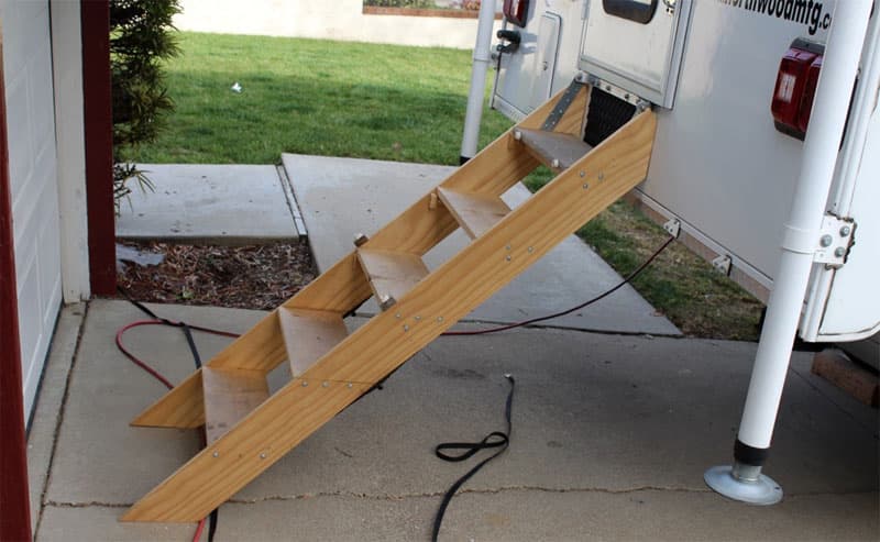 Stairs into Wolf Creek Camper