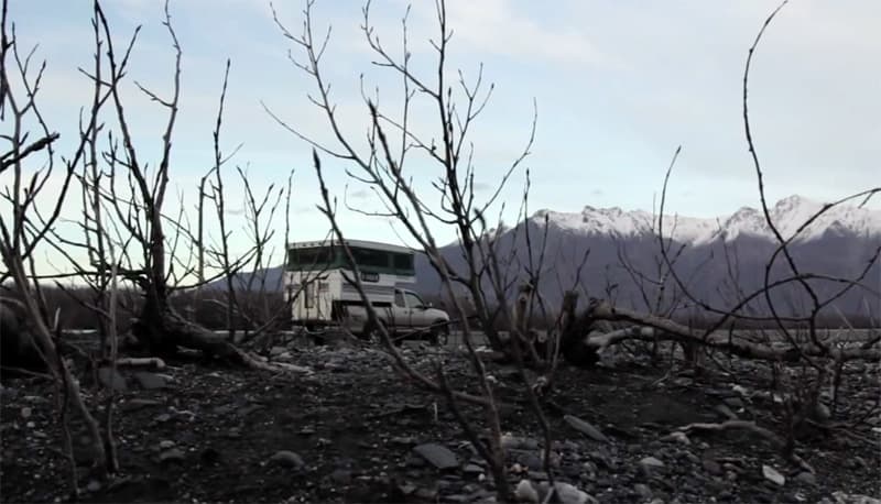 Starcraft camper in Alaska camping