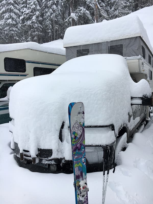 Stevens Pass - two feet of snow