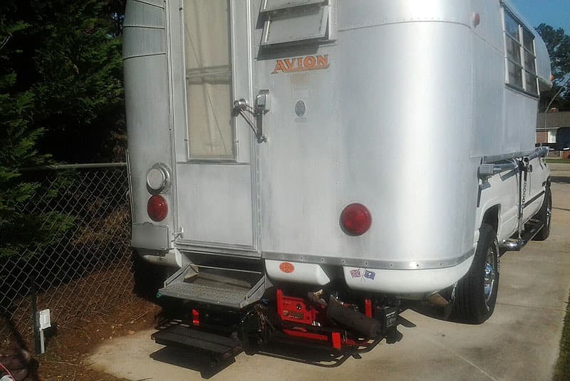 Storage area under camper