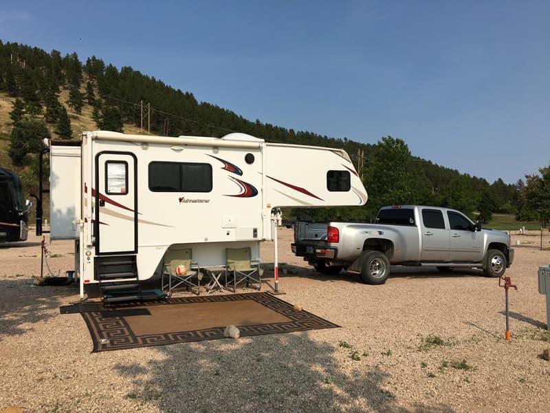 Sturgis, South Dakota camper off truck