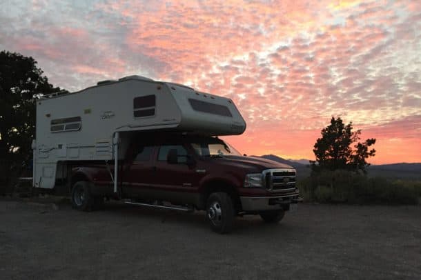 #122 - Jeff EarlMammoth Lakes, California2007 Ford F3502003 Fleetwood Elkhorn 11JCamera Used - iPhone 6After a day of hiking we hit the hot springs, made dinner, and watched one of the most beautiful sunsets we've ever seen.  Mammoth Mountain is in the background.  This was one of the first trips where we dry camped the entire time.  Getting away from crowds and exploring the path less traveled is why we love the truck camper.