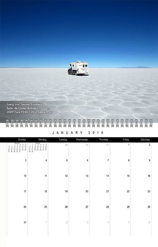 2016 Calendar Ready Jan Rossberg