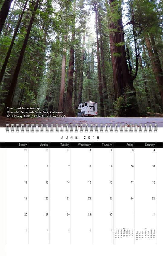 2016 Calendar Ready June Ramsey