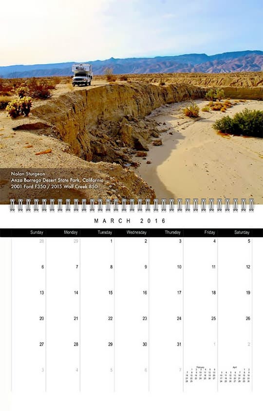 2016 Calendar Ready March Sturgeon