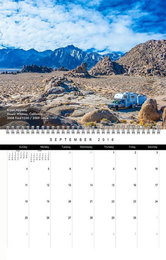 2016 Calendar Ready September Appleby