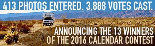 calendar winners truck camper 2016