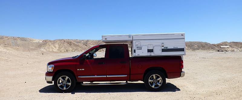 California desert with Four Wheel Camper