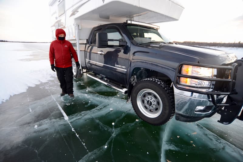 Thick Ice on Mackenzie River Northwest Territories