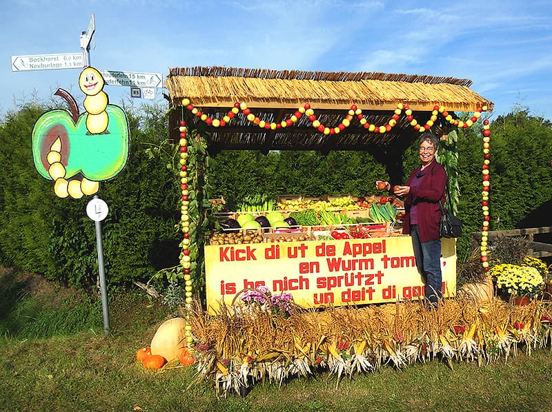 autumn roadside stand in Germany