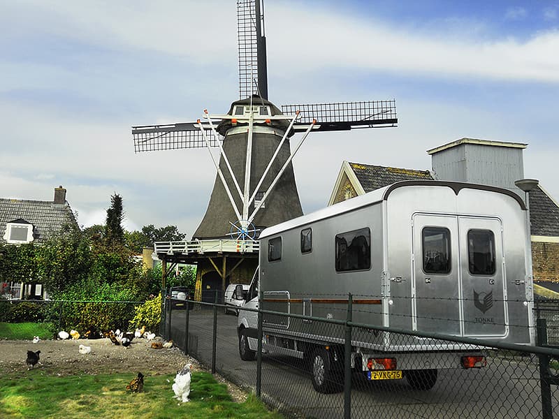 windmill on Fietsroute Noord Veluwe in Elburg, Netherlands