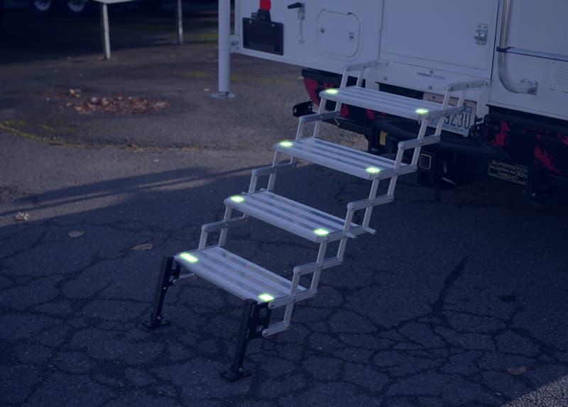 Stow N' Go with the GlowSteps deployed