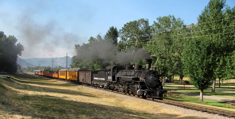 Train going through United campground