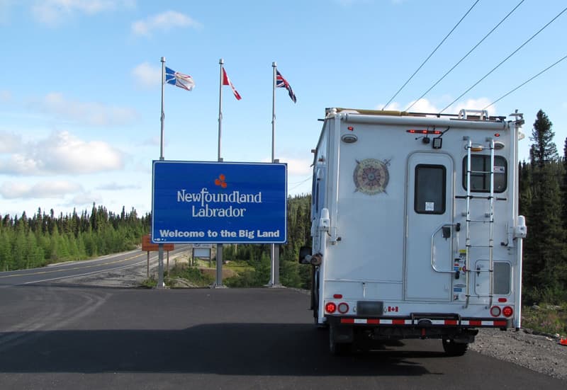 Trans-Labrador Highway entering Newfoundland