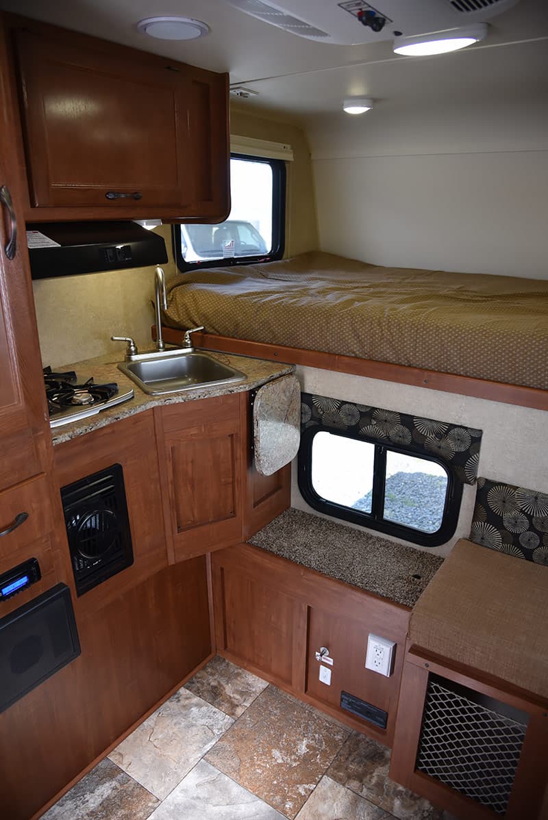 Travel Lite 625 kitchen and overcab