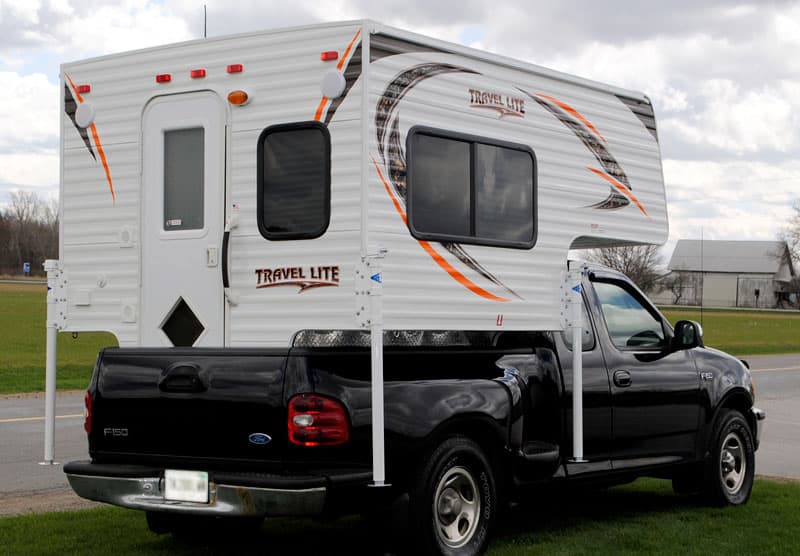 Travel Lite 625 short bed tailgate closed