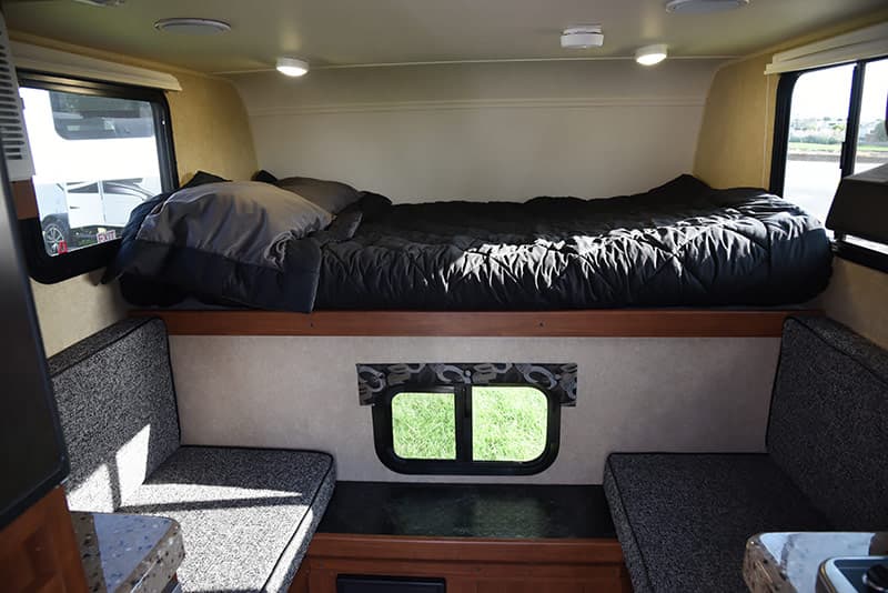 Overcab bed in the Travel Lite Air is 6'3" long