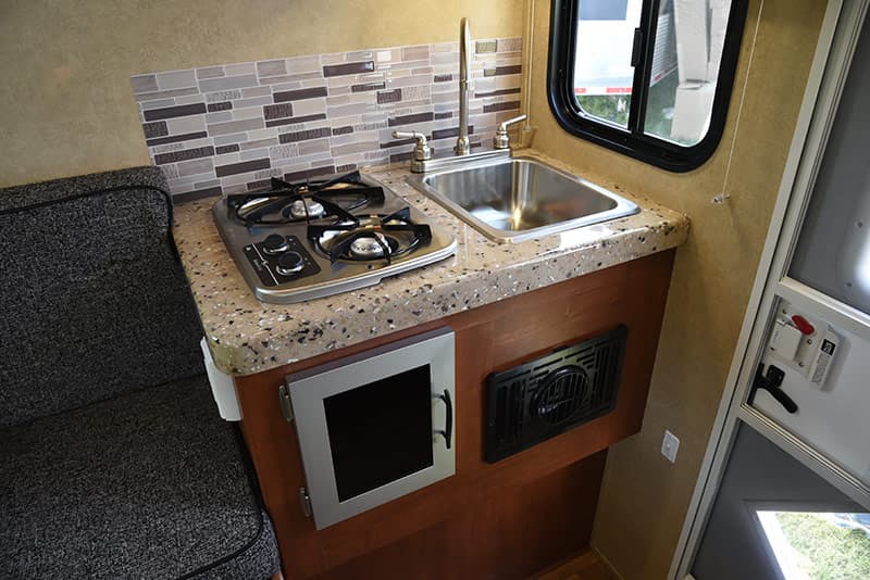 Travel Lite Air sink and two-burner stove