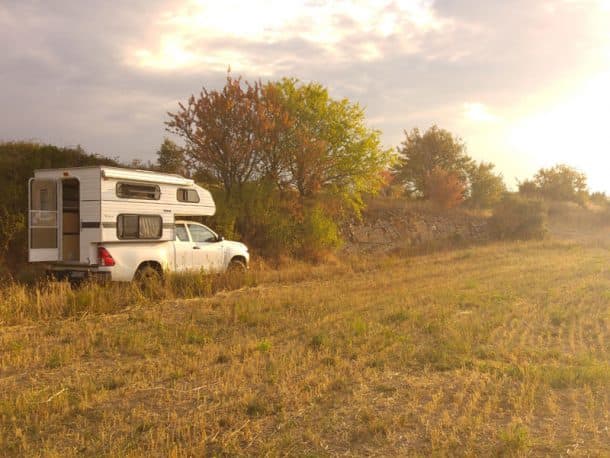 #293 - Matthias HaenischLastours, France2017 Toyota Hilux2011 Four Wheel Camper WildcatCamera Used - Sony A7RMorning sun after a very peaceful night near the vineyards of southern France.