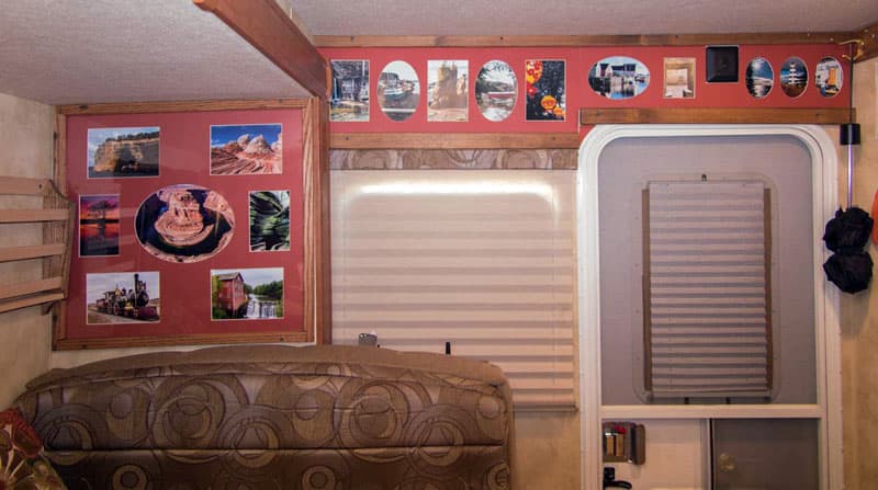 Putting photos on camper walls