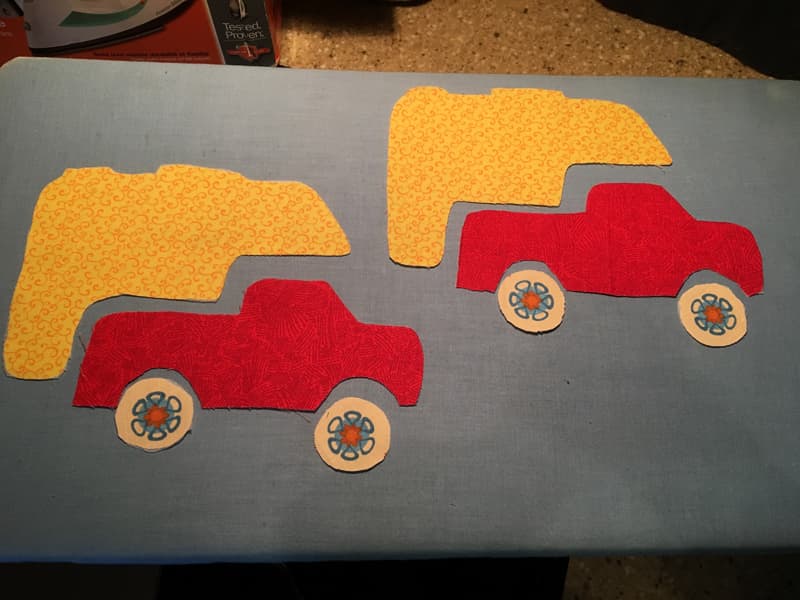 Fabric cut out for truck camper placemats