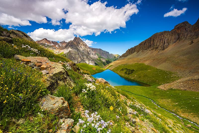 Colorado, Upper Blue Lake near Mount Sneffels