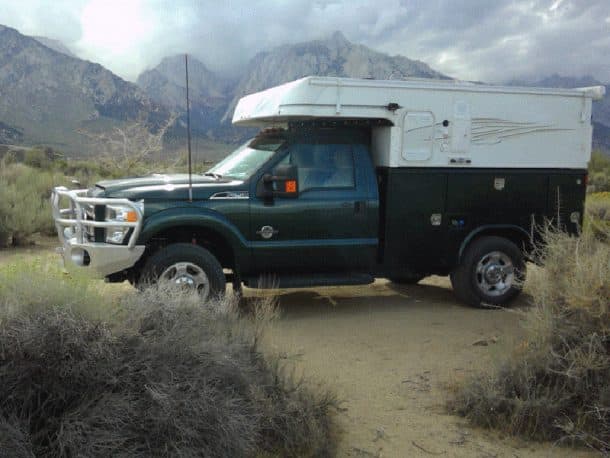 #229 - Forrest AtkinsTurtle Creek Campground Eastern Sierra, California2011 Ford F-2502014 Phoenix Custom CamperCamera Used - SurfacebookStorm clouds over Alabama Hills today should make for great sunrise shot tomorrow.  I was up before dawn, over to pre-scouted position, setup up camera, and waited and waited!