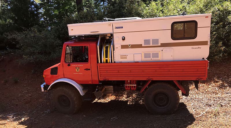 Unimog spare tire in tact