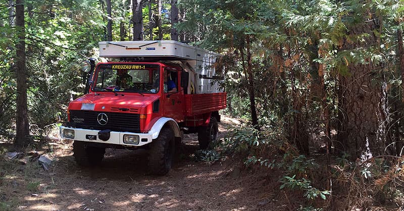 Unimog camper removal of clearance lights and siren