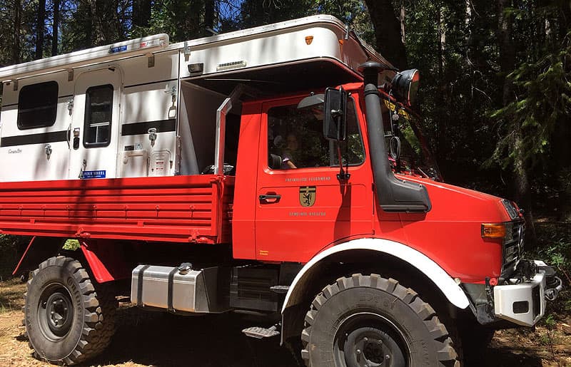 Unimog Camper with snorkel