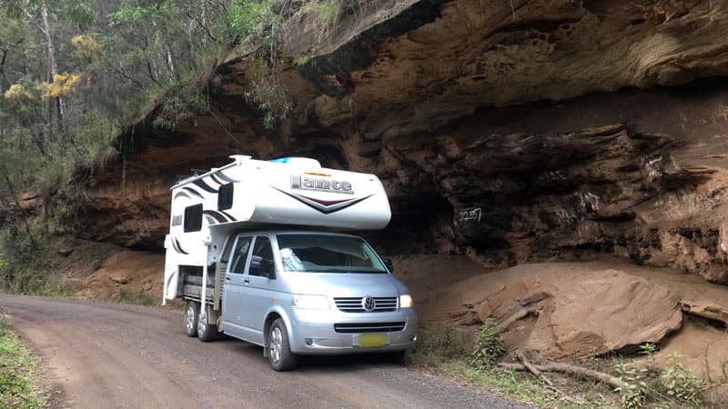 Volkswagen Truck Camper dirt road Australia