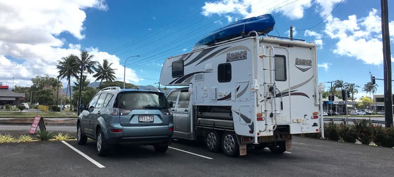 Volkswagen Truck Camper fits in parking spot